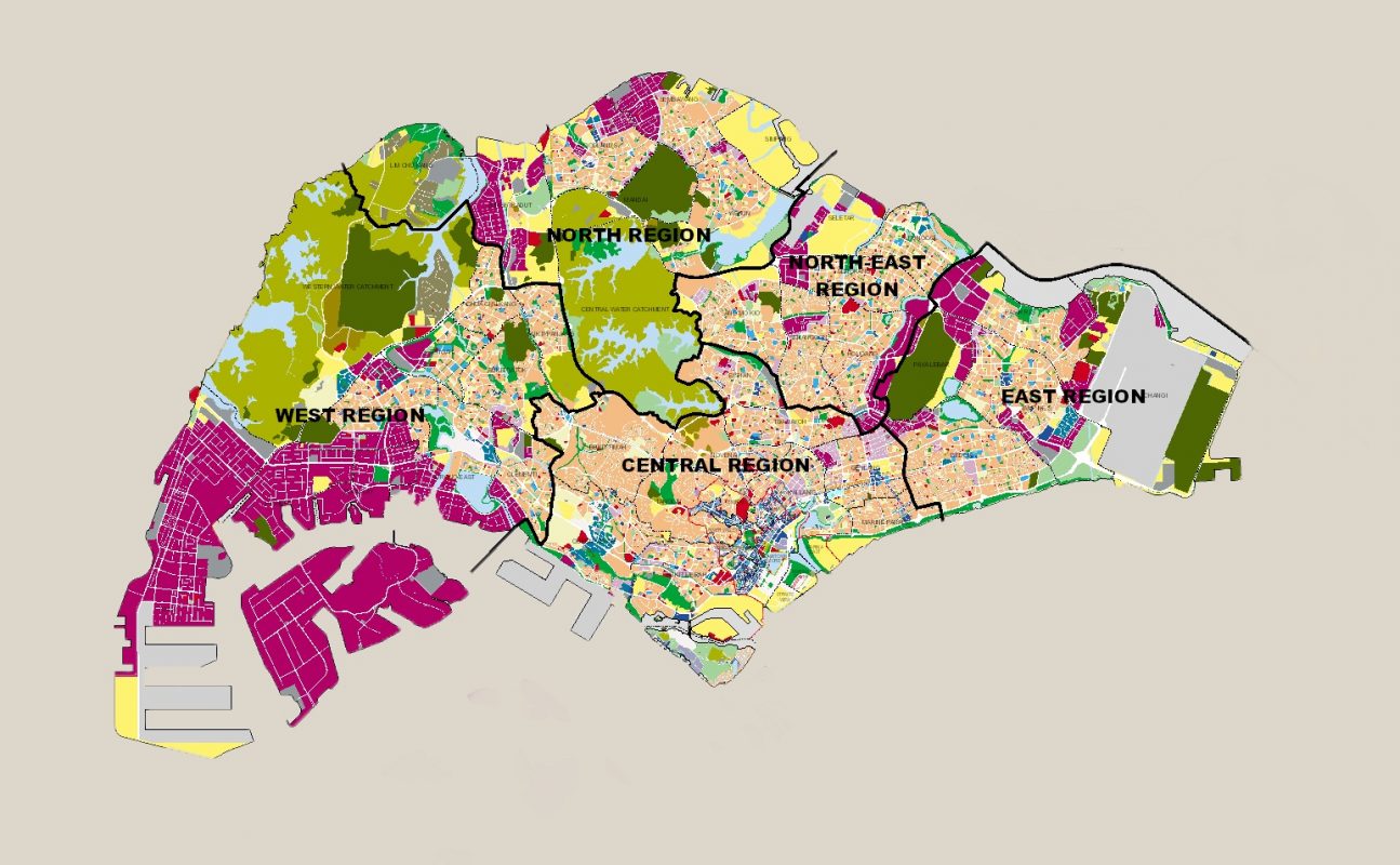 Singapore's URA Master plan map